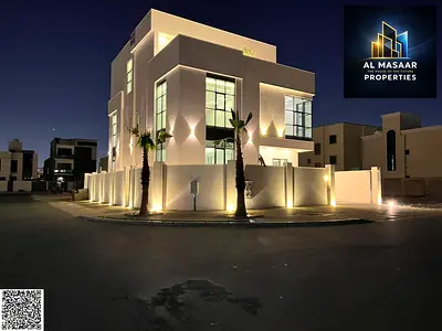 Own your dream villa in the heart of Ajman, close to all services, including electricity, water, air conditioning, and elevator.