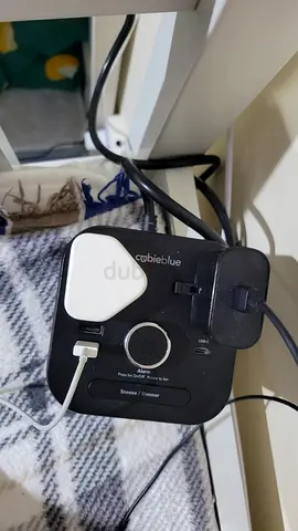 bedside alarm clock with nightlight and USB charger - cobieblue