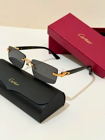 Cartier rimless sunglasses with case