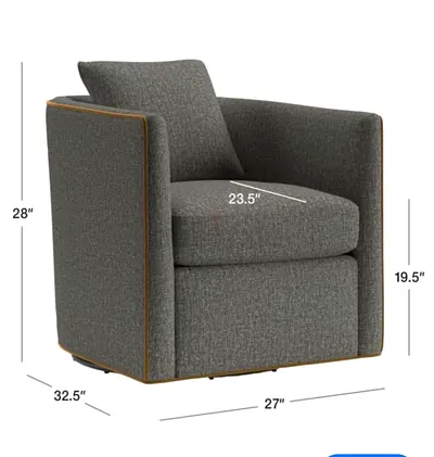 Crate and Barrel Drew Swivel Armchairs