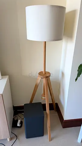IKEA LAUTERS floor lamp — ash/white