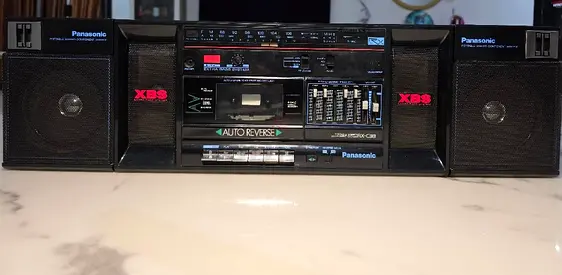 National Panasonic-Vintage -Boom Box-Cassette Player, FM,AM With Bluetooth Connector