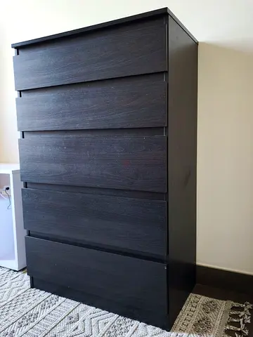 IKEA MALM chest of drawers - black-brown, 6-drawer 2-drawer bundle