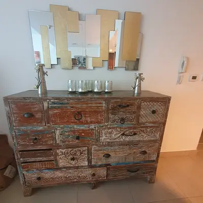 Console Solid Wood; Artisanal Design