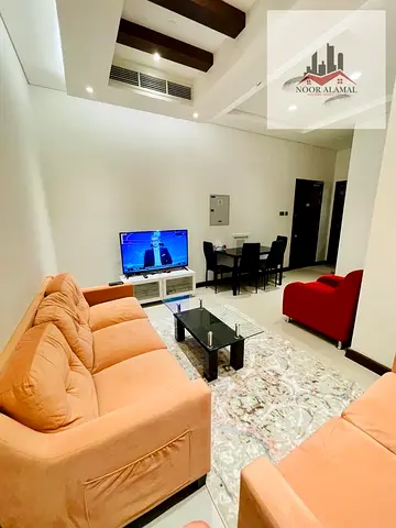 Sharjah, Al Rifaa, Al Heera Beach, a new compound offering a one-bedroom apartment with a living room, kitchen, bathroom, and balcony.