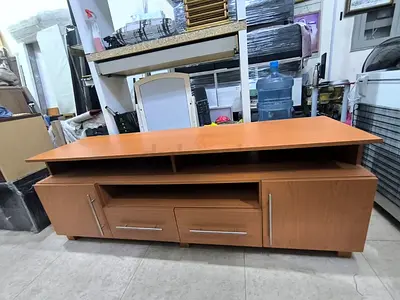 Wooden TV Entertainment Unit with Storage - Good Condition heavy duty
