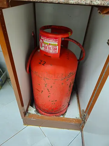 Used LPG Gas Cylinder and Stove(Orange) - Good Condition