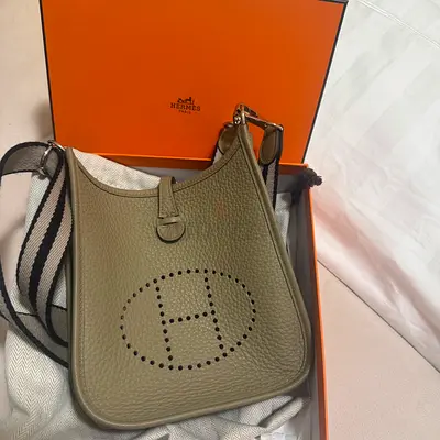 Hermes Evelyne mini Clemence Bag - Beige Marfa Color used few times