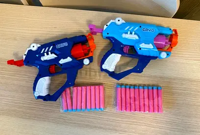 Pair of Foam Dart Blaster Guns with Extra Darts - Lightly Used