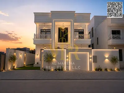 Own a two-story villa with a rooftop terrace and luxurious finishes in Al Zahia, Ajman | 5 master bedrooms | Price includes registration and ownership