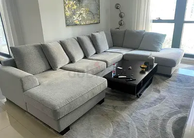 The One Kingston U Shape Sofa Gray Excellent Condition