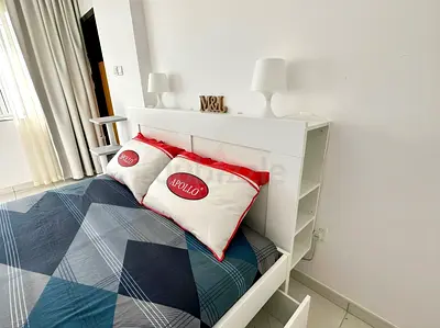 Ikea brimness queen bed with ikea mattress like new