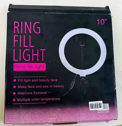 10 Ring Fill Light with Phone Holder (10-inch LED Ring Light)