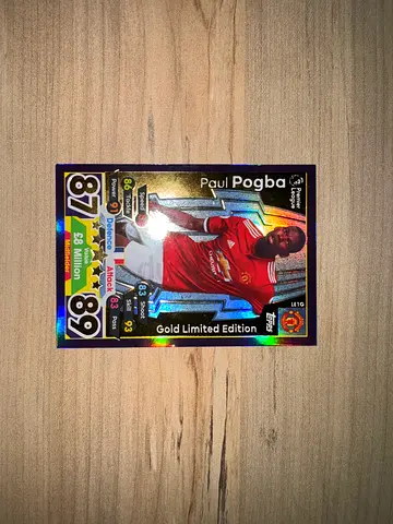 Topps Match Attax Paul Pogba Gold Limited Edition Card 17/18