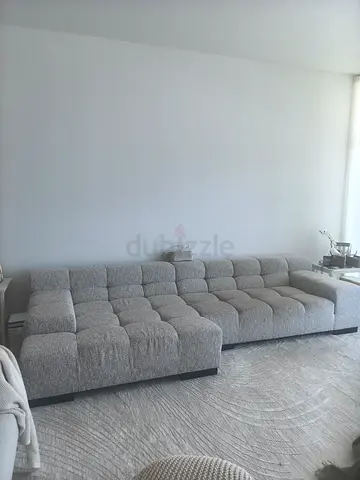 Large Modern Gray Modular Sofa - Comfortable Low-Profile Sectional