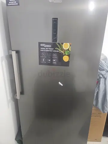 Single-door stainless steel refrigerator — good condition