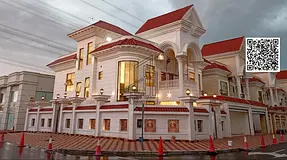 Villa with a roof terrace, furnished, with water, electricity, and air conditioning.