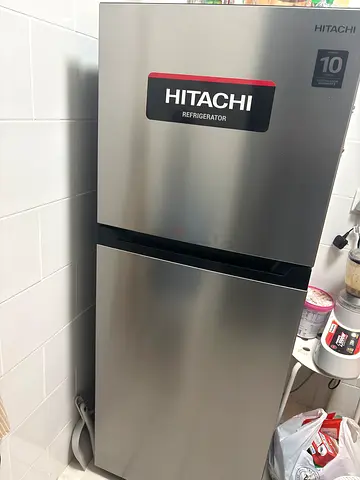 Hitachi stainless steel refrigerator - good condition, 2-door Hitachi 275L Gross, Top Mount Double D