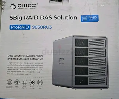 ORICO 9858RU3 5-Bay RAID DAS Solution - 110TB Max Capacity - USB 3.0