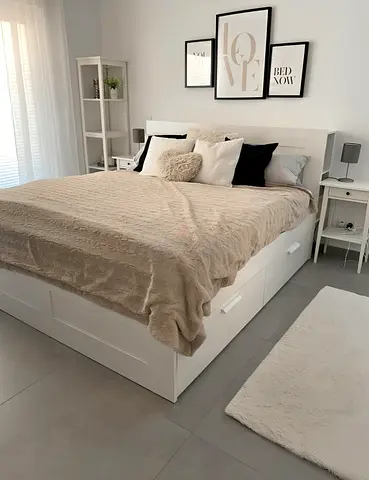 Ikea brimness king bed with ikea mattress like new