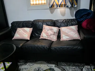 Leather sofa set 3 seaters