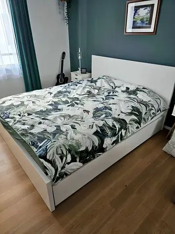 White IKEA  Bed Frame with Matttress - Good Condition
