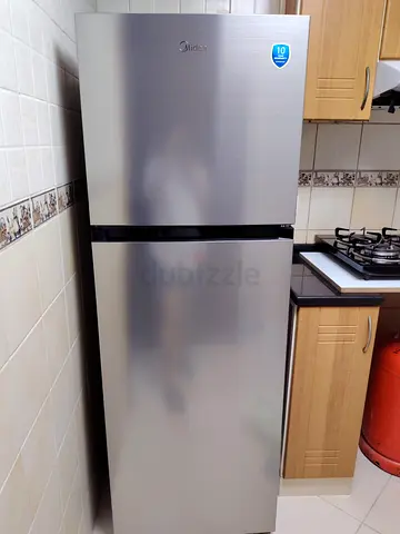 Midea Silver Top-Freezer Refrigerator - Good Condition