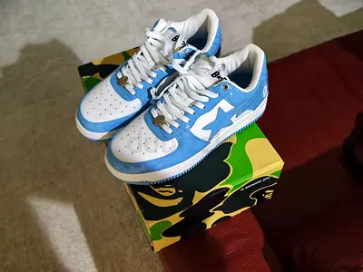 Bape star sneakers blue size 44 new not used