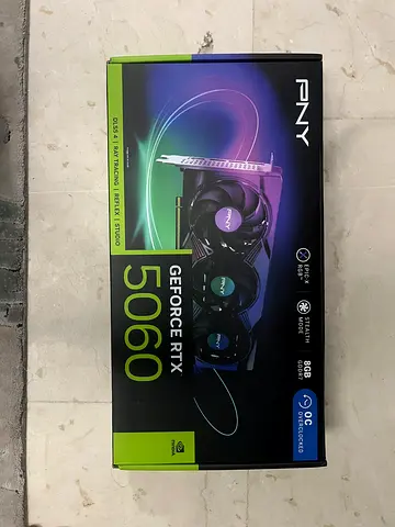 PNY GEFORCE RTX™ 5060 8GB ARGB Overclocked Triple Fan DLSS 4 Graphics Card