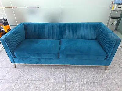 2 SEATER SOFA SET-TEAL COLOR