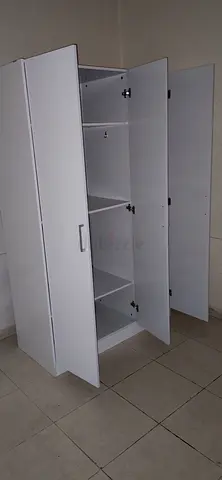 White 3-Door Wardrobe / Cupboard - Good Condition