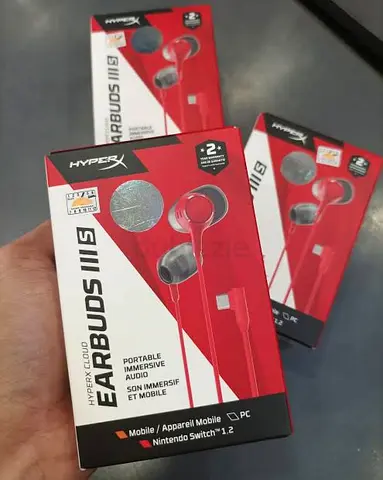 HyperX Cloud Earbuds (III S) - Brand New in Box, Red