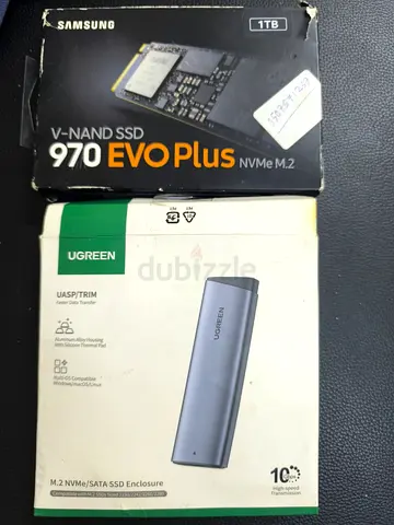 1TB Samsung SSD 970 Evo Plus  with UGREEN M.2 NVME Enclosure