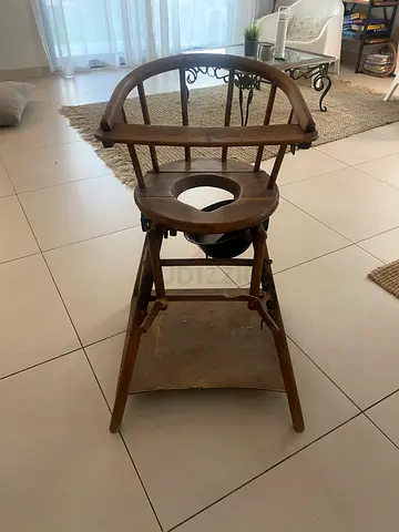 German made antique infant high chair