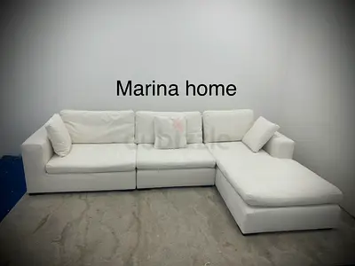 Perfect condition marina home white color lshape sofa