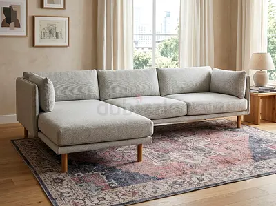 CrateBarrel L Shape Sofa Beige Excellent Condition