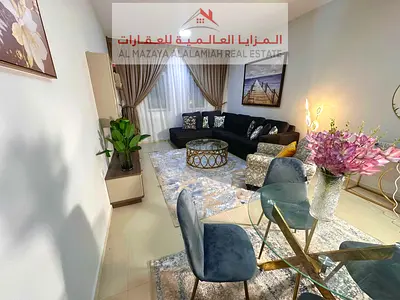 شقة مفروشة للايجار الشهري - غرفتين و 2 حمام وصالة - المجاز 3