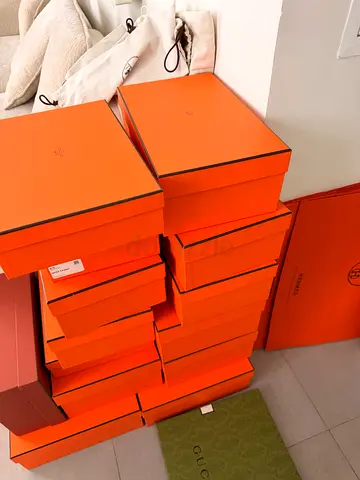 Collection of emptyHermes Orange Boxes (Various Sizes) - original Hermes Packaging dustbags