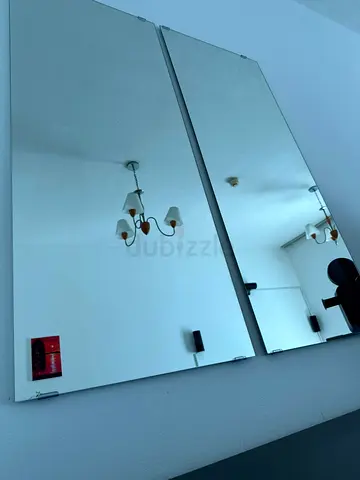 Large Wall Mirrors (Set of 2) - Simple Frameless Design -- 48x120 cm