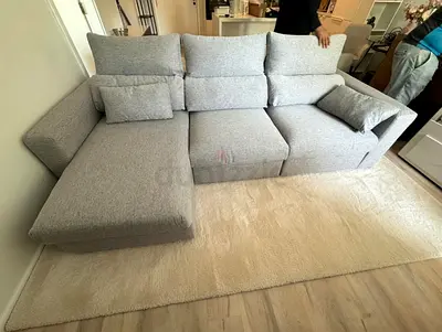 Ikea Eskilstuna L shape sofa bed with storage