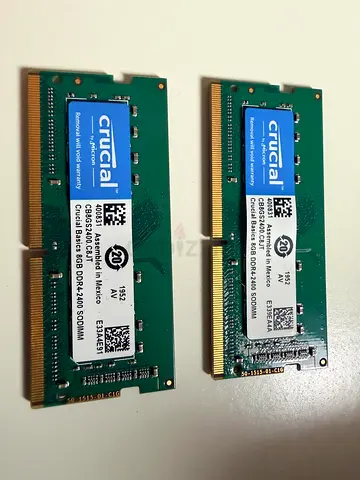 Crucial 8GB DDR4 2400 Laptop RAM (2 x 8GB)