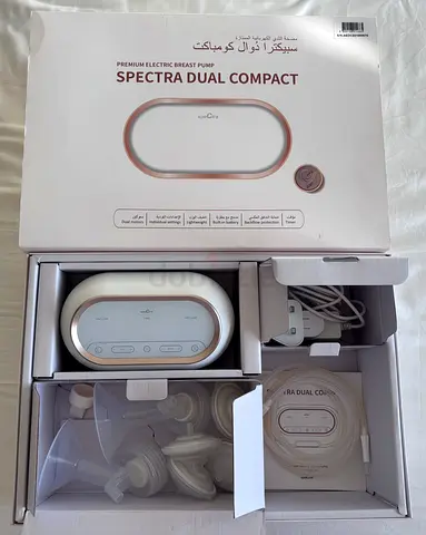 Spectra Dual Compact Premium Electric Breast Pump - Complete Set. Includes bra (size L).