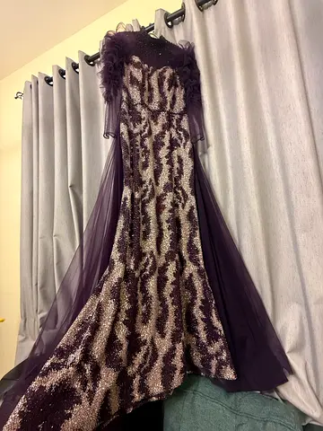 Gown with tail