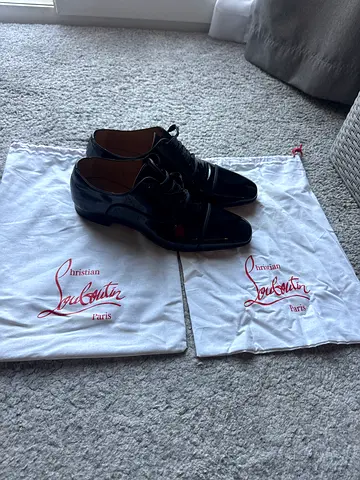 Christian Louboutin Gregg - Oxfords - Patent calf - Black - Men - UK 9