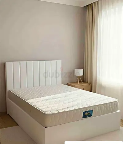 White Single Bed Frame with Mattress and Storage - Like New