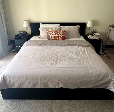 Ikea King size bed with mattress available in perfect condition