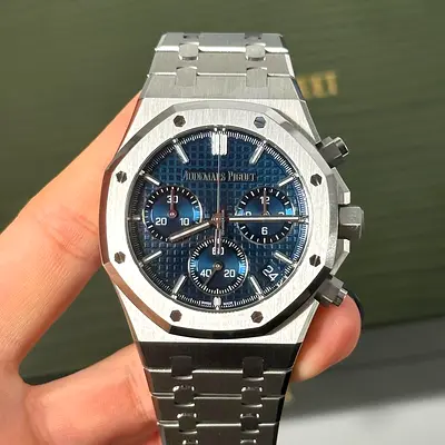 Audemars Piguet Royal Oak Chronograph Stainless Steel Watch - Blue Dial
