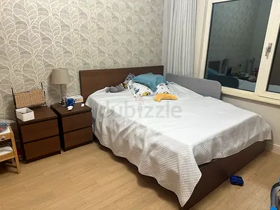 Double bed with mattress 160x200 with two matching bedside tables - good condition