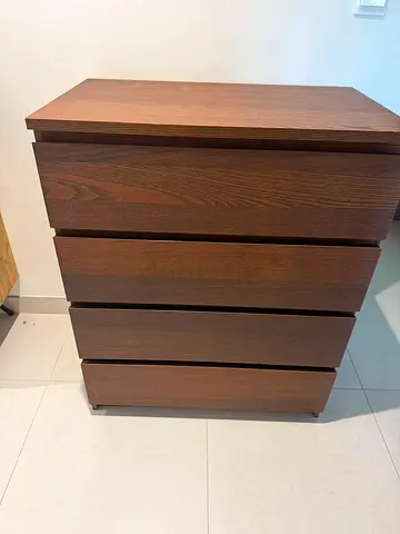 IKEA Malm 4 drawer Walnut Veneer Diementions:    80cm WX 48cm DX100cm H