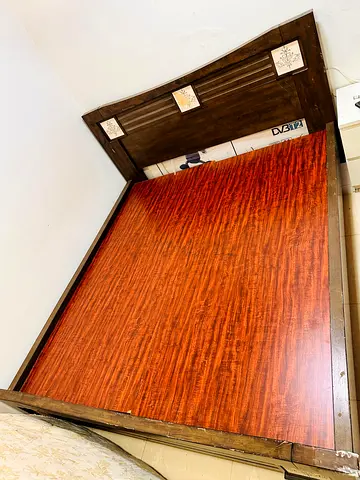 Queen Size Wooden Bed Frame with Headboard - Good Condition. URGENT SALE